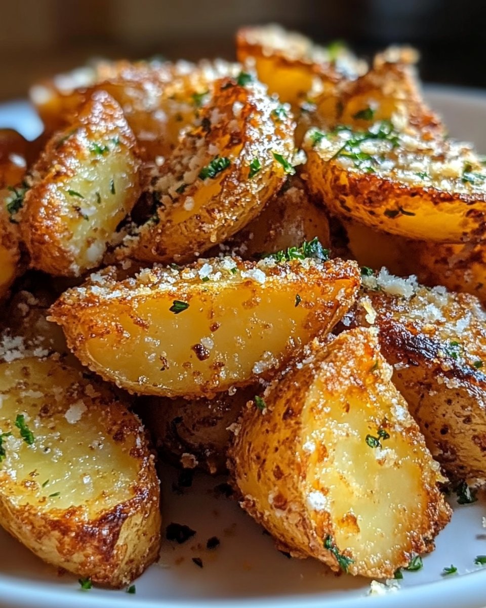 Chrupiące ziemniaki z parmezanem i czosnkiem