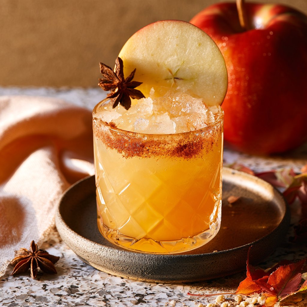 Spiced Apple Bourbon-Style Cider Mocktail