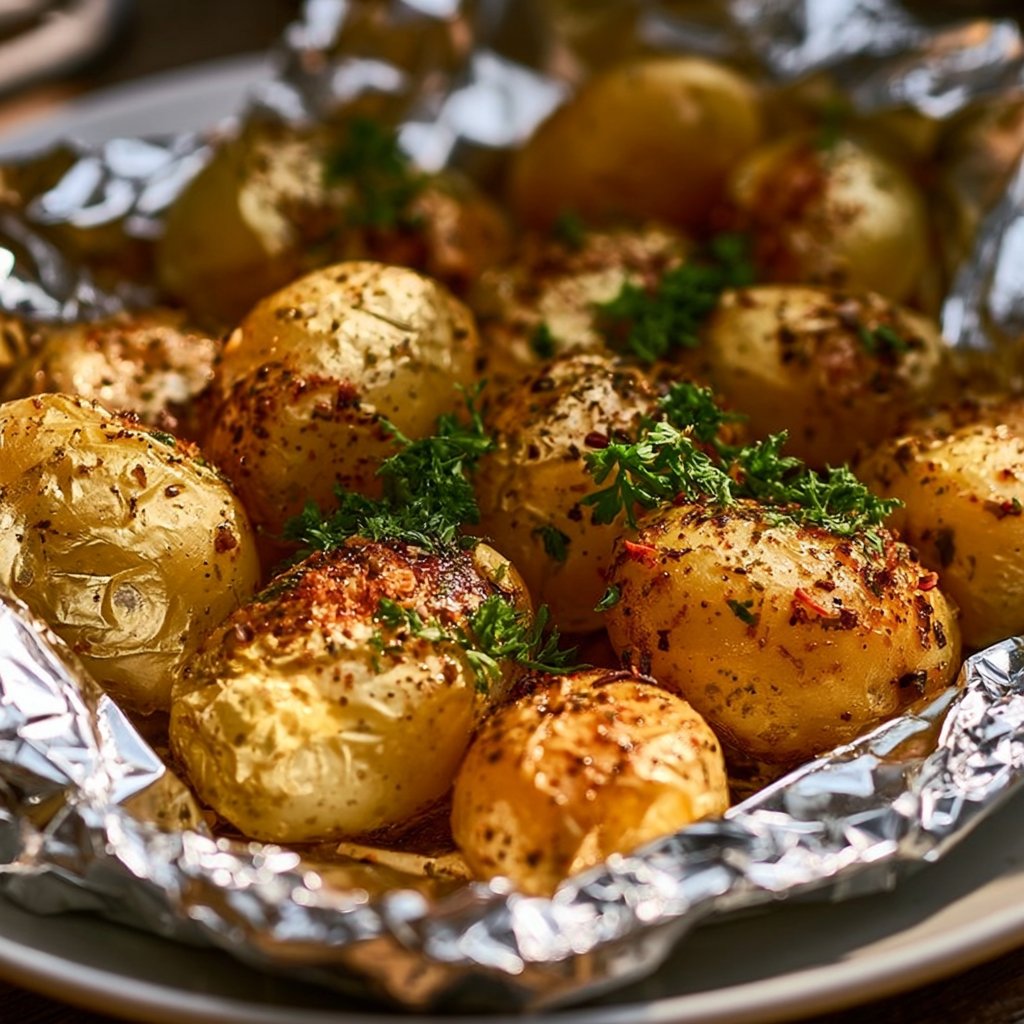 Grillkartoffeln in Alufolie