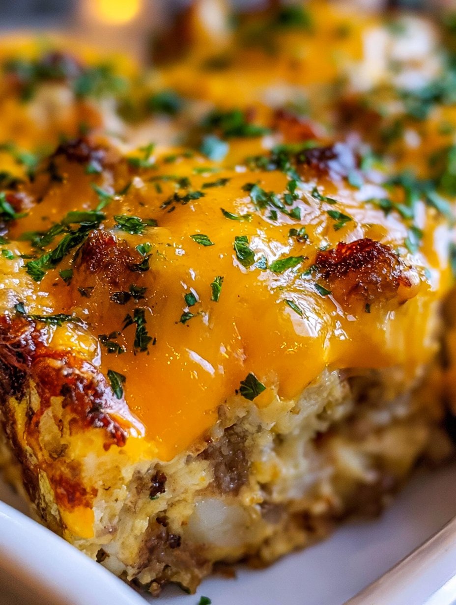 Cazuela de Desayuno de Salchichas Fácil de Noche