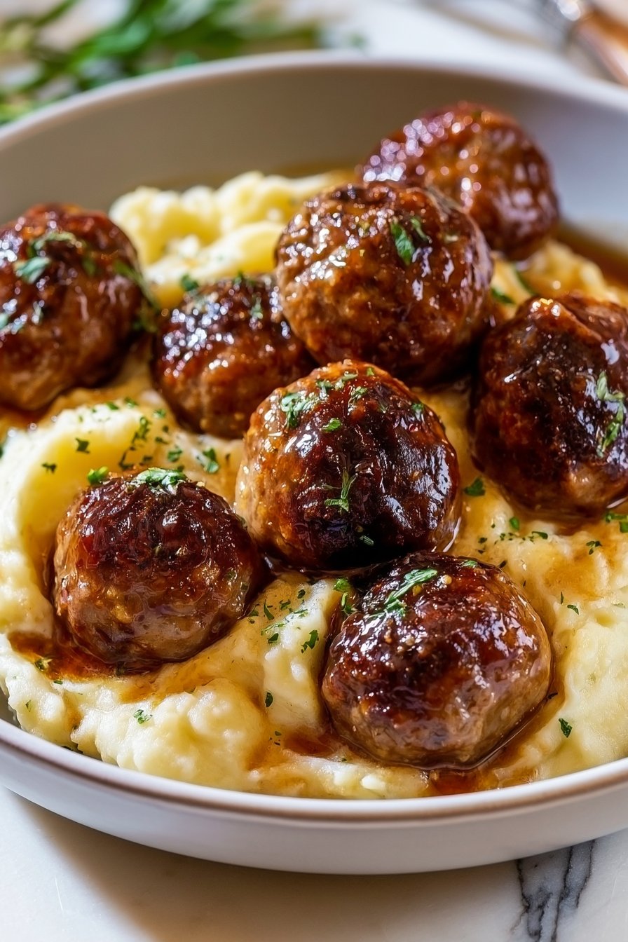 Creamy Mushroom Chicken Meatballs