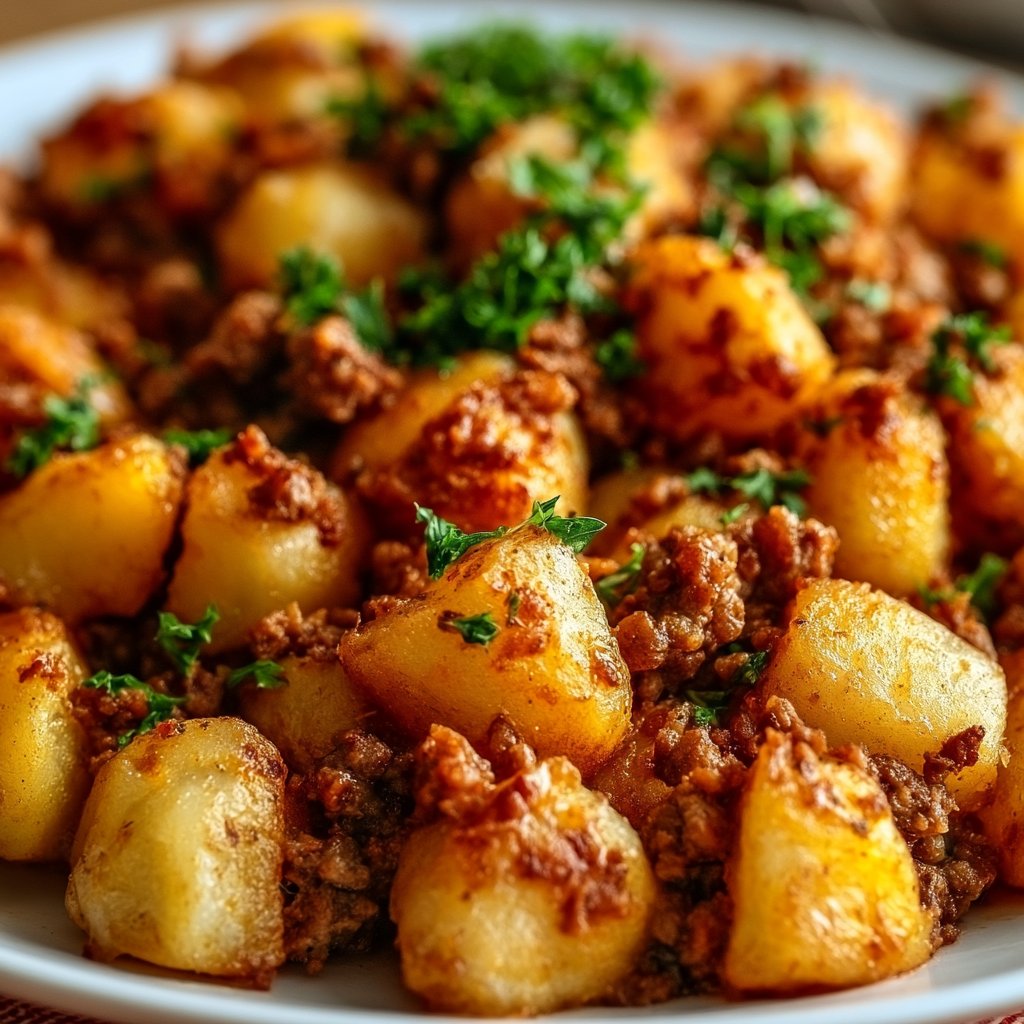 Leckere Kartoffelpfanne mit Hackfleisch