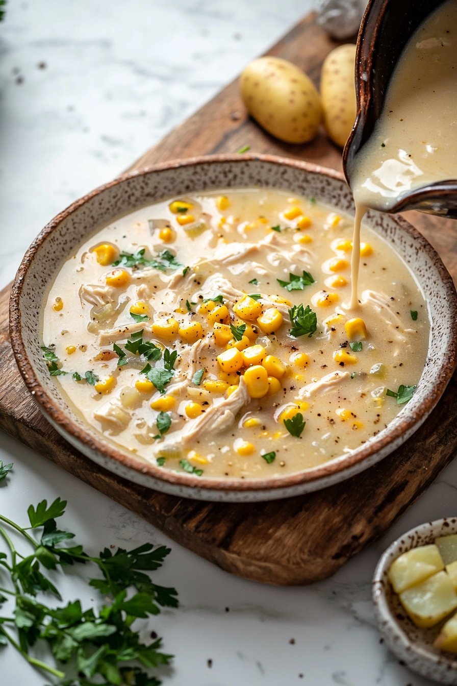 Hühner-Mais-Chowder