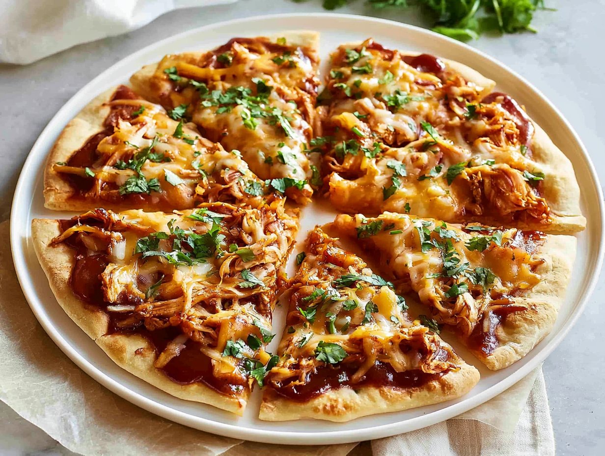 Homemade BBQ Chicken Flatbread