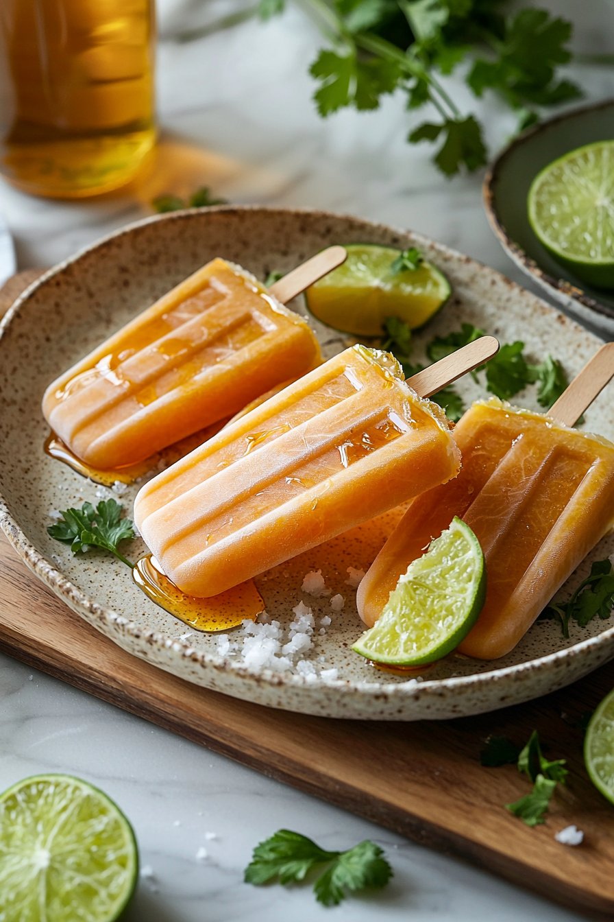 Cantaloupe Popsicles