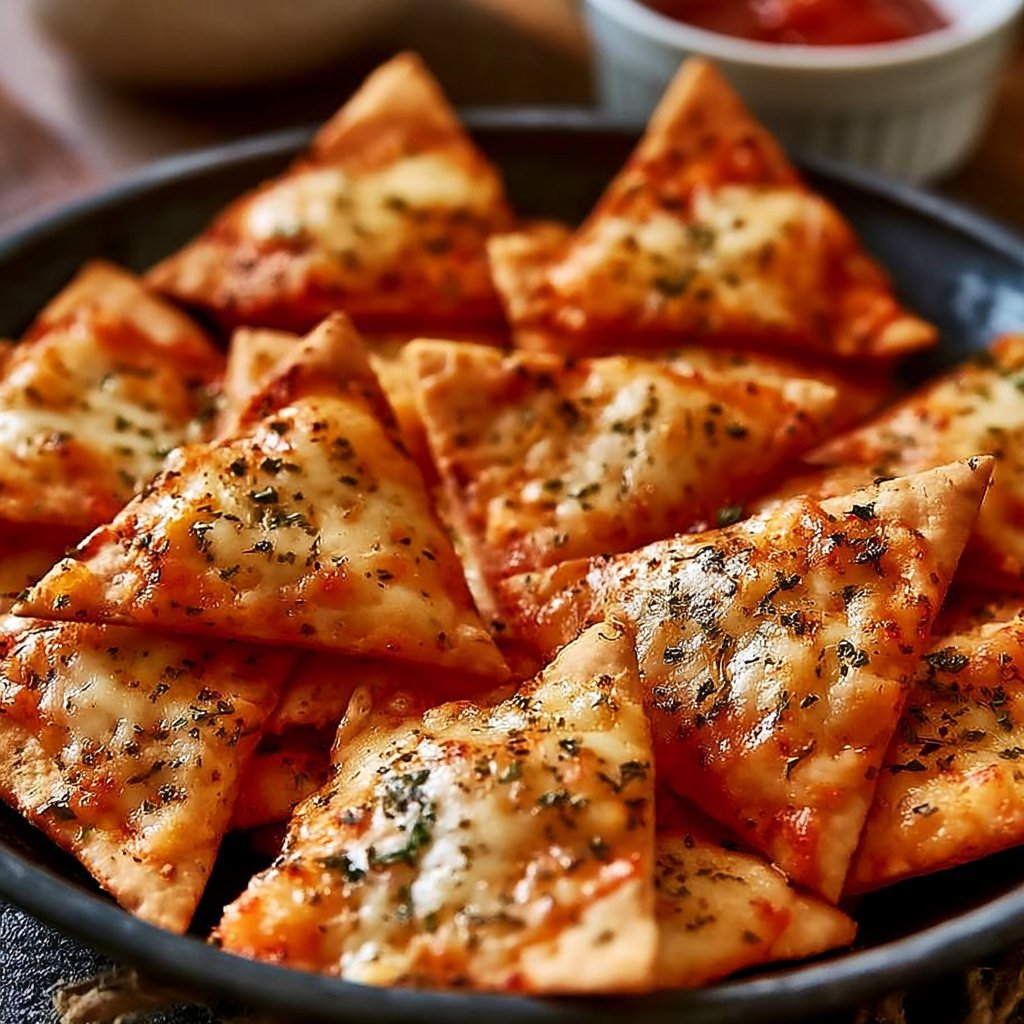 Knusprige Pizza-Chips