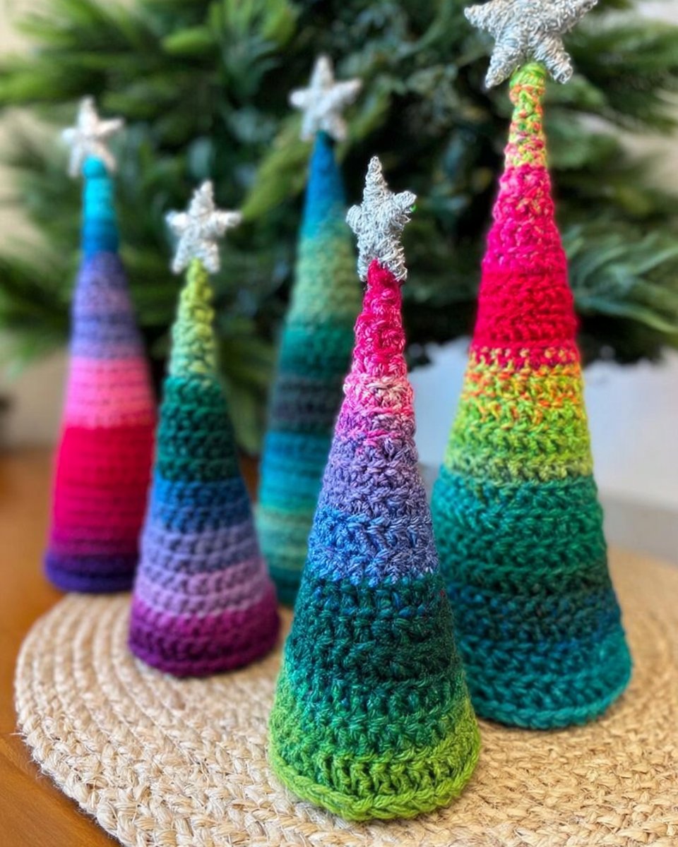 Merry & Bright Holiday Trees Crochet Pattern