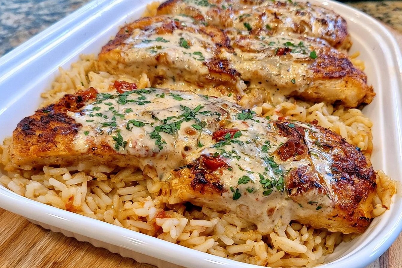 High Protein Creamy Cajun Chicken & Rice