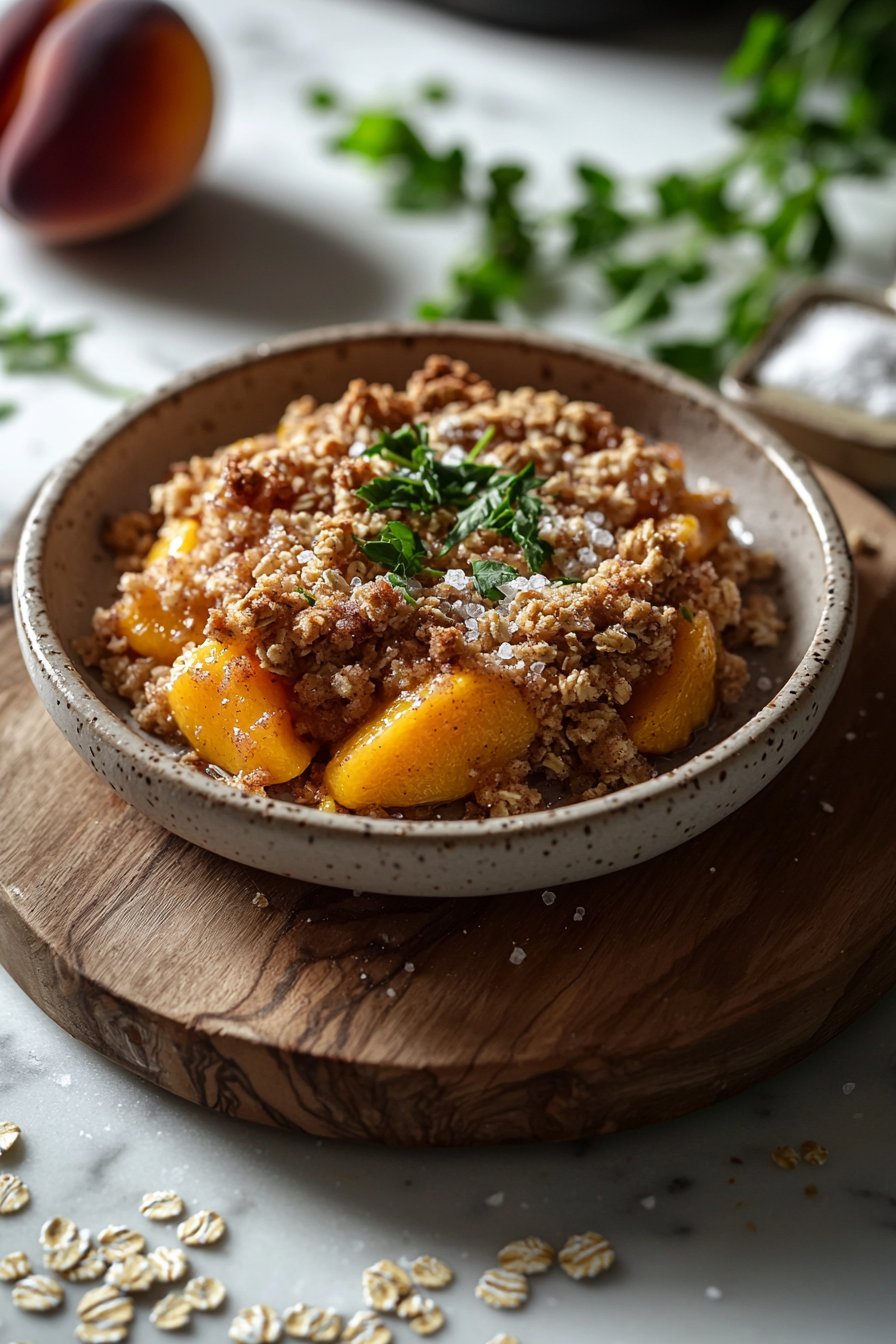 Mini-Pfirsich-Crumble