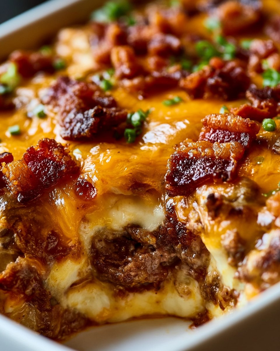 Low-Carb Bacon Cheeseburger Casserole