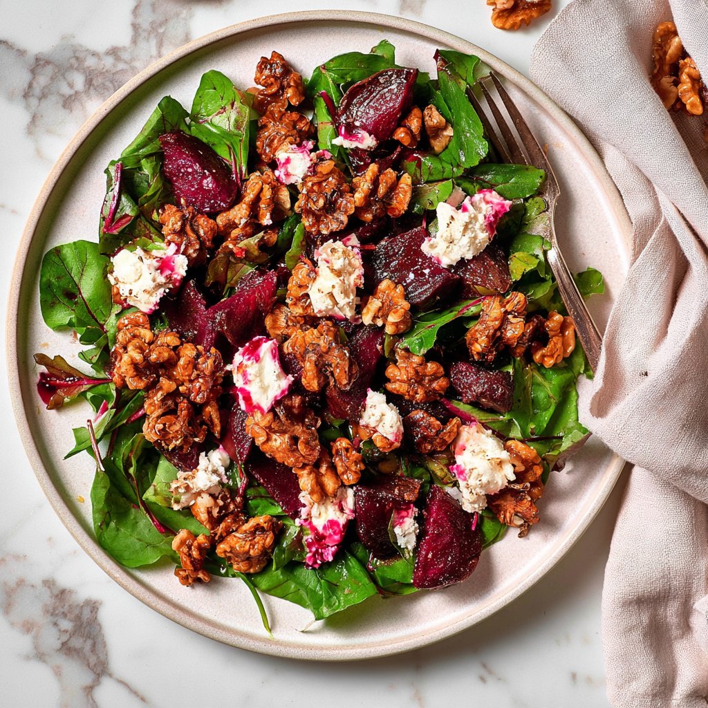 Roasted Beet, Goat Cheese & Toasted Walnut Salad