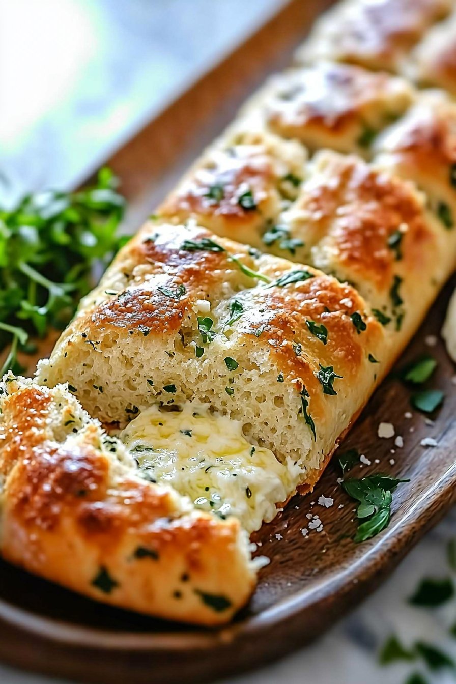 Leckeres italienisches Kräuter-Käsebrot