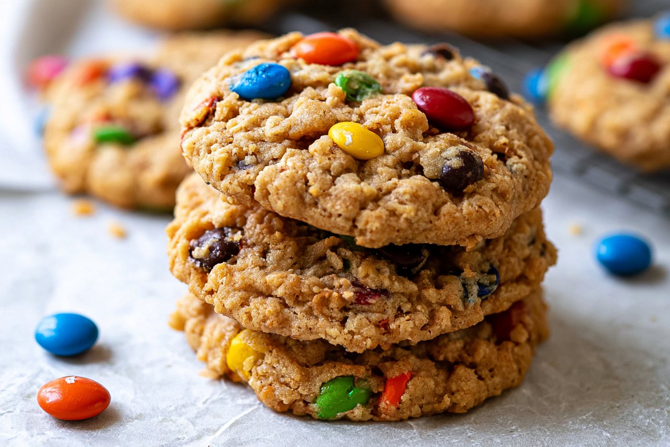 Gluten Free Flourless Monster Cookies