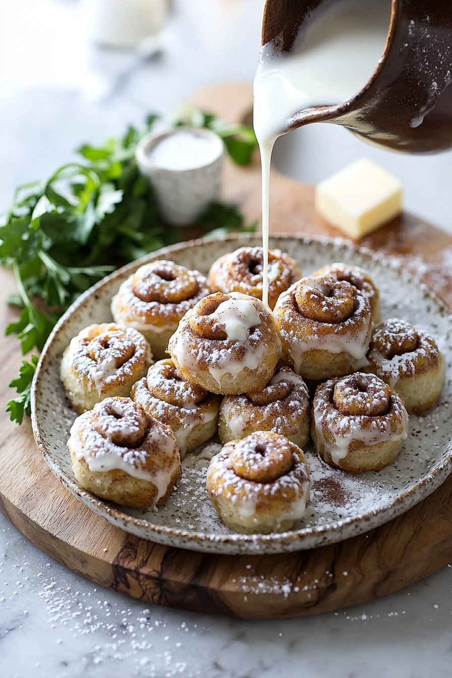 Cinnamon Roll Bites with 2-Ingredient Dough