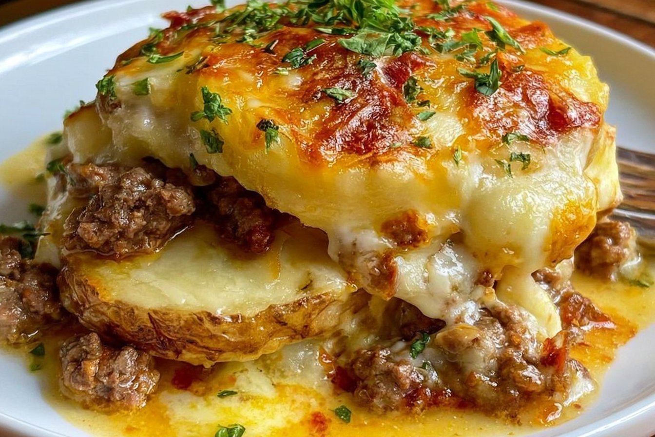 Cheesy Hamburger Potato Casserole