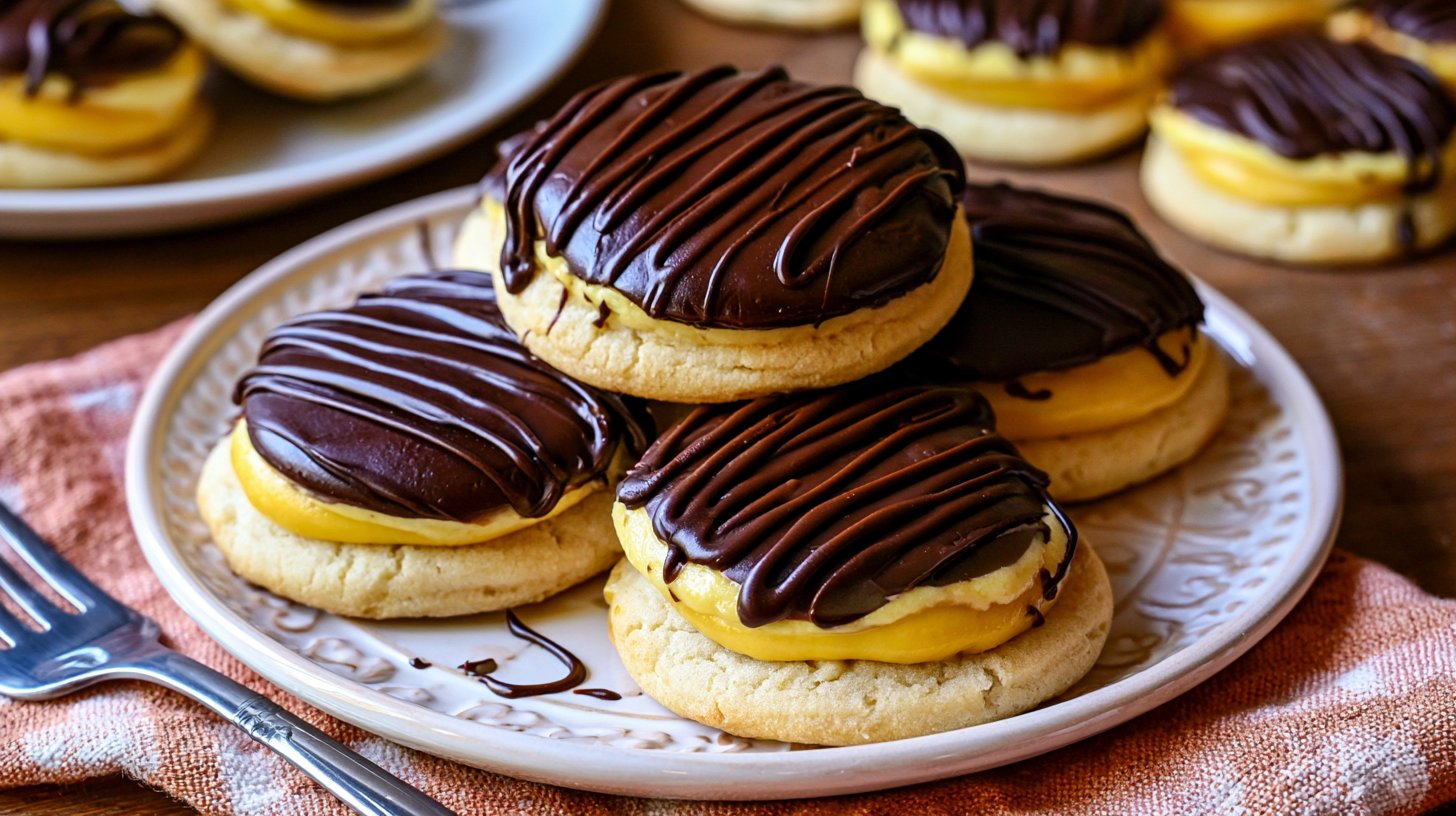 Boston Cream Pie Cookies
