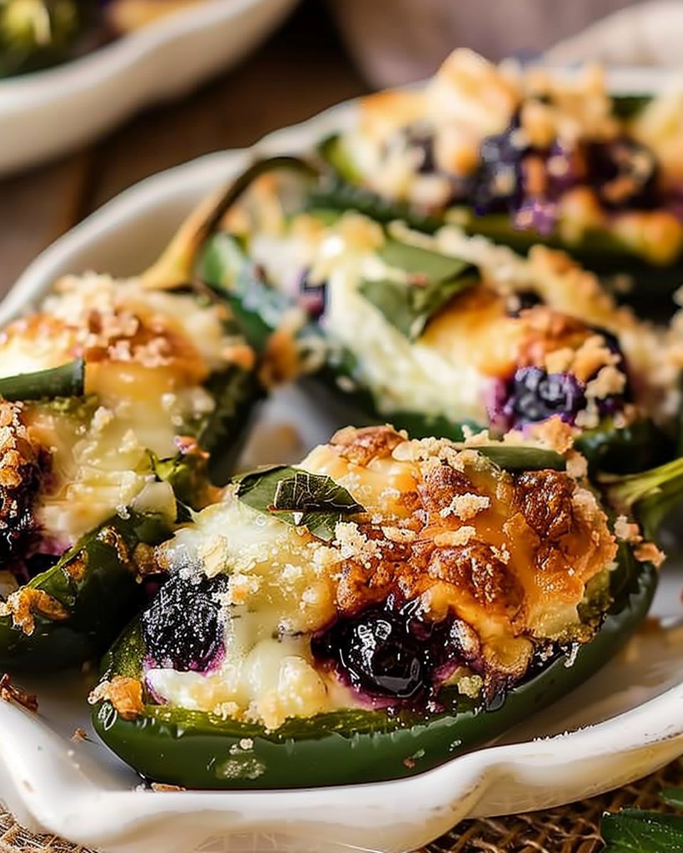 Blueberry Brie Jalapeño Poppers