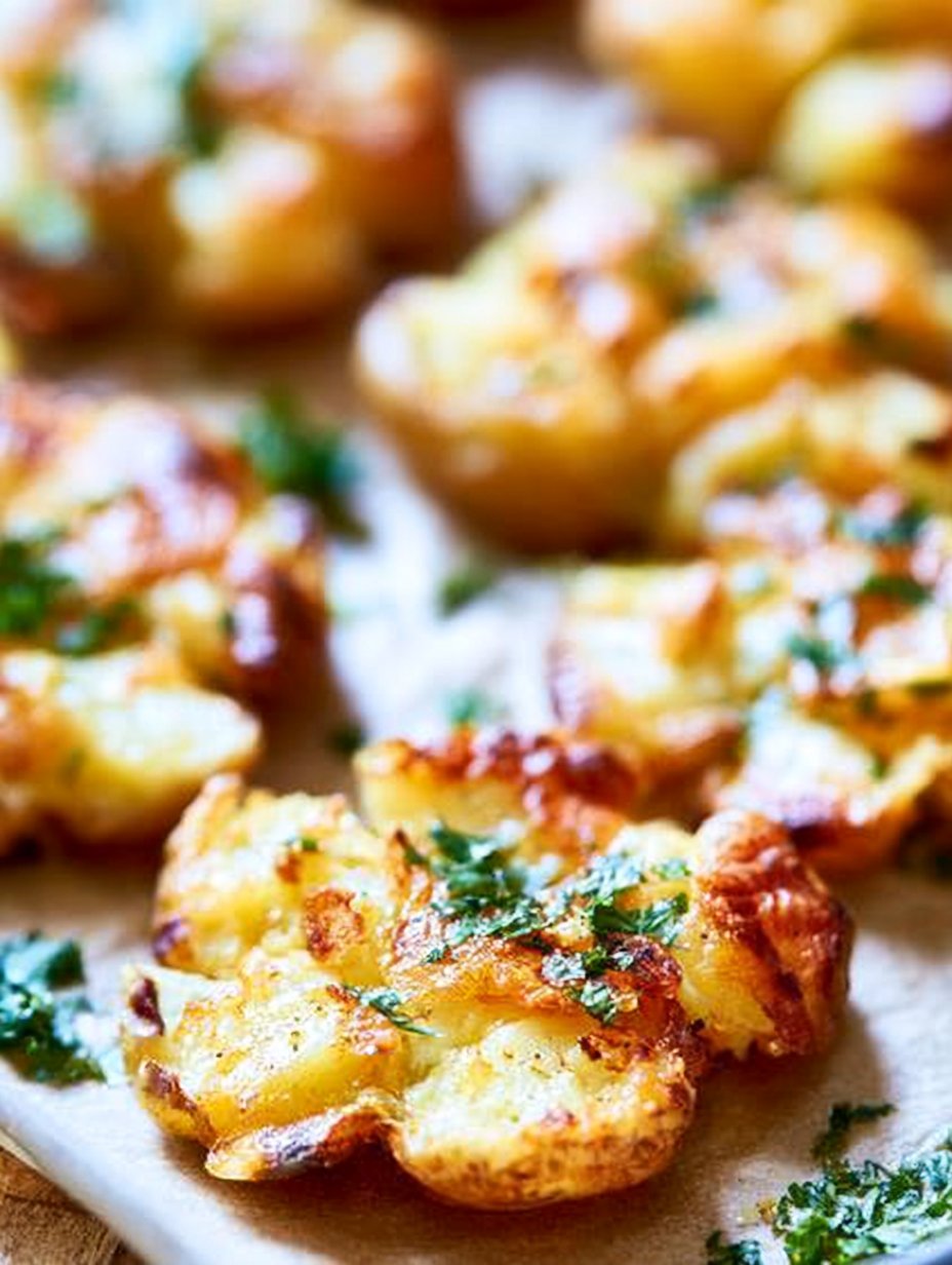Papas Cremeras Aplastadas Crujientes
