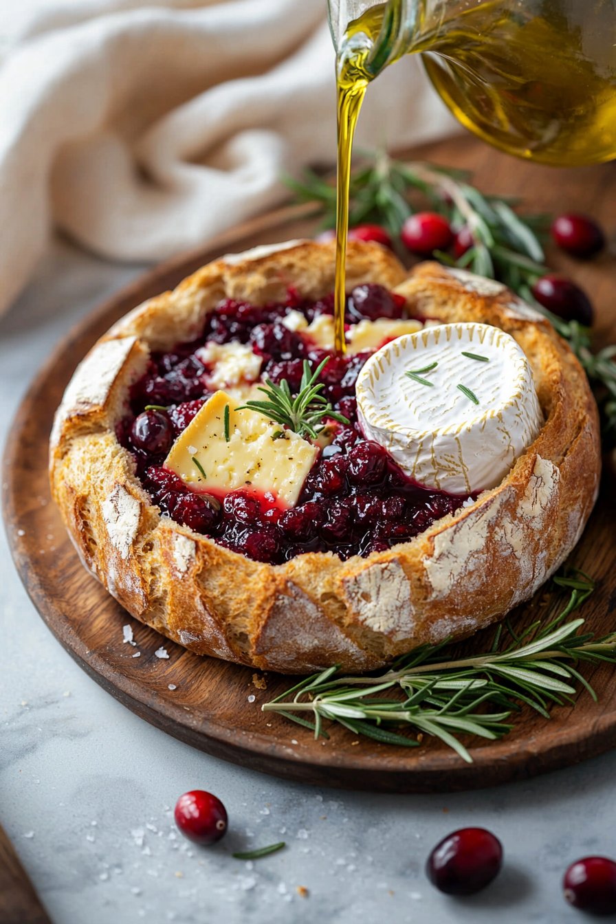 Tear-Apart Cranberry Brie Bread Bowl