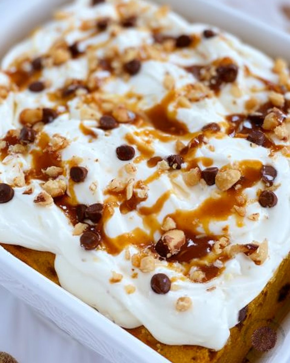 Pumpkin Poke Cake