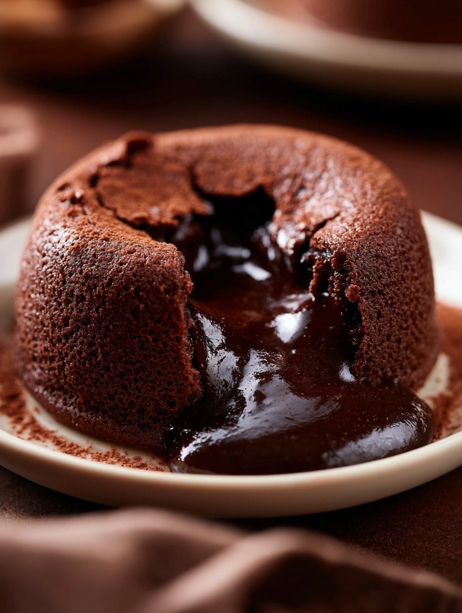 Pastel de Lava de Chocolate