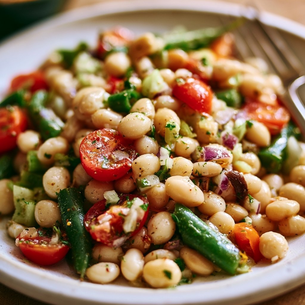 Mediterraner Bohnensalat