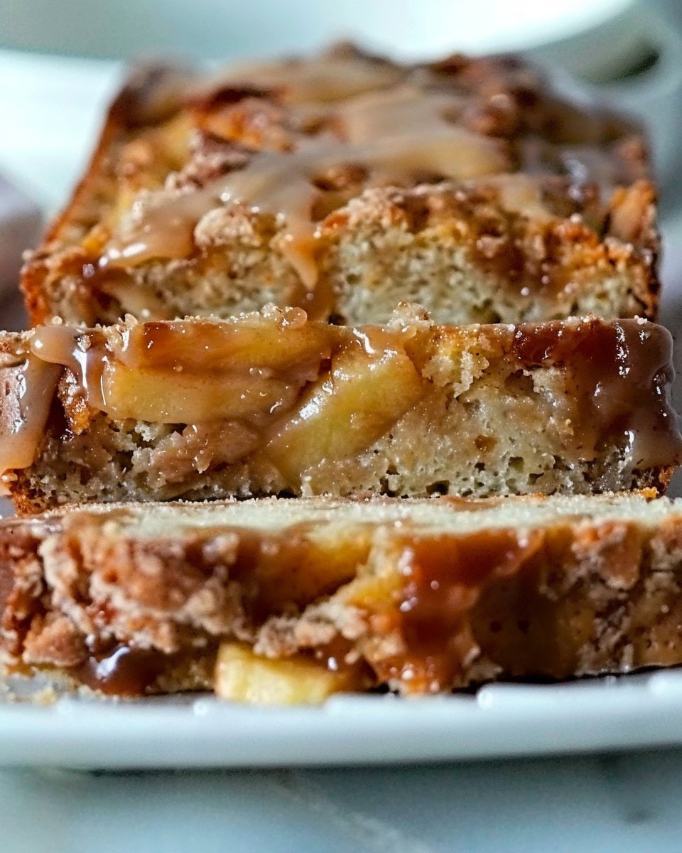 Salted Caramel Apple Fritter Bread