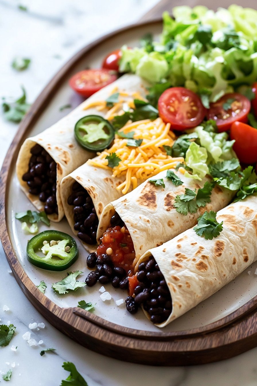 Black Bean Burritos with Jalapeno Ranch