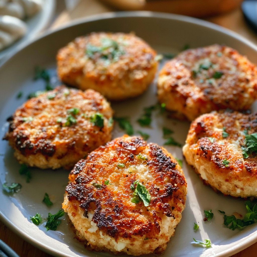 Creamy Chicken Patties with Cottage Cheese