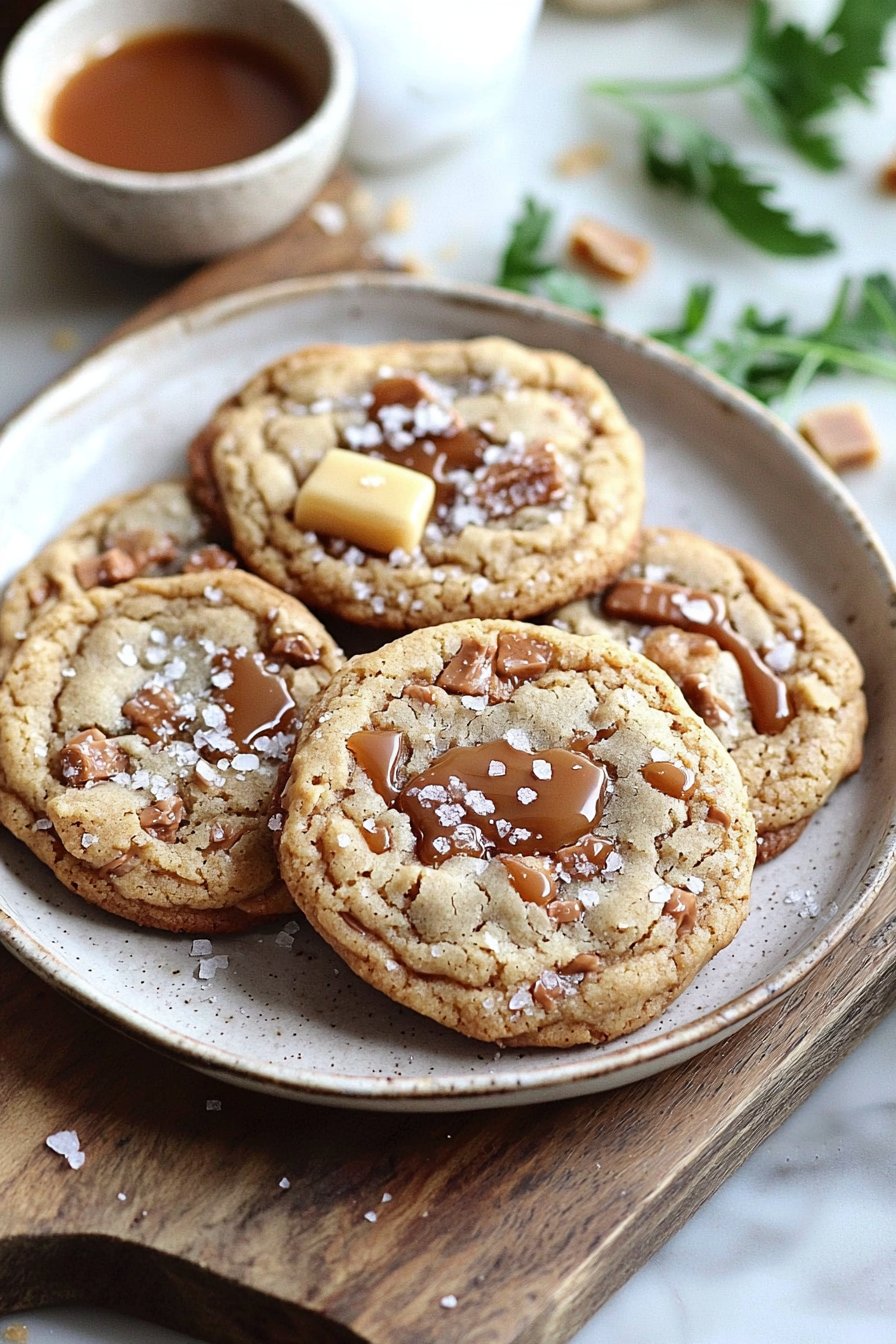 Salted Caramel Toffee Cookies