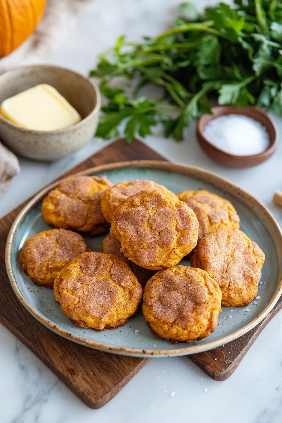 Brown Butter Pumpkin Snickerdoodle Cookies