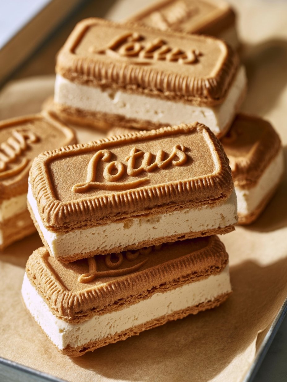 Sándwiches de helado Biscoff