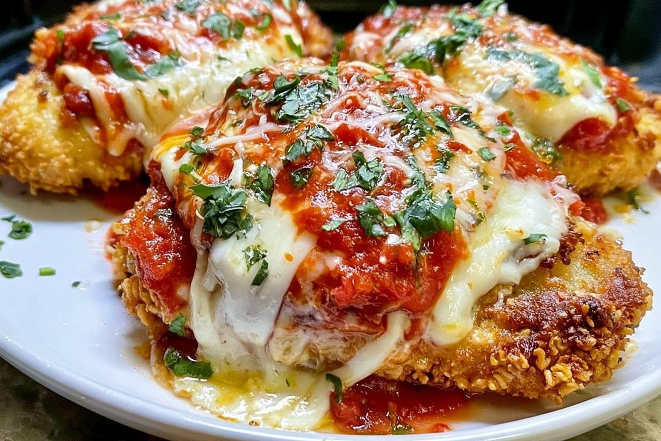Crispy Healthy Chicken Parmesan Easy Air Fryer Recipe