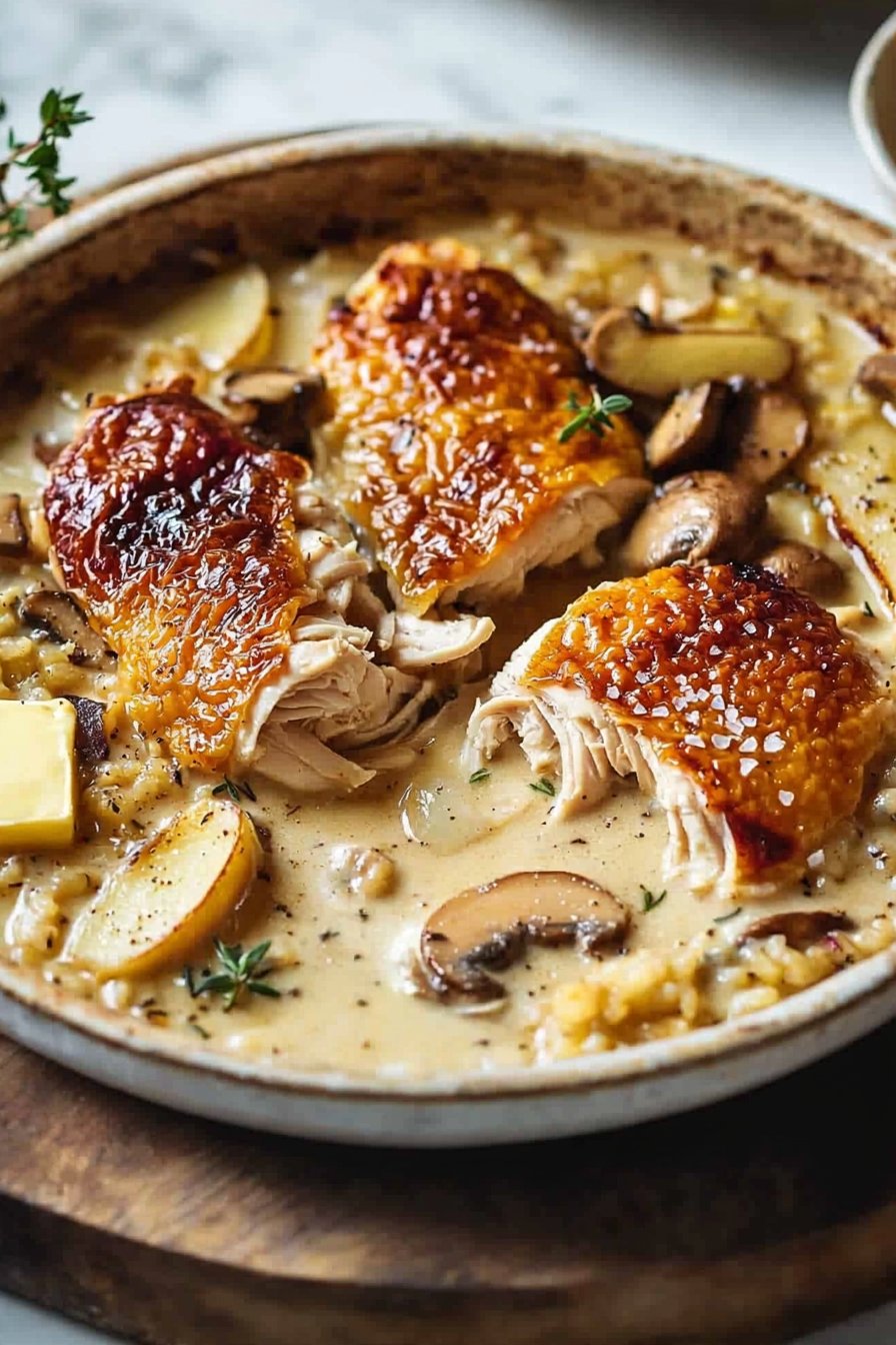 French Chicken Casserole in the Norman Style