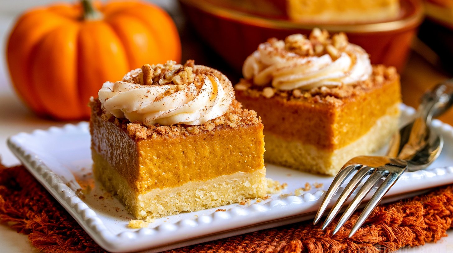 Creamy Pumpkin Pie Bars