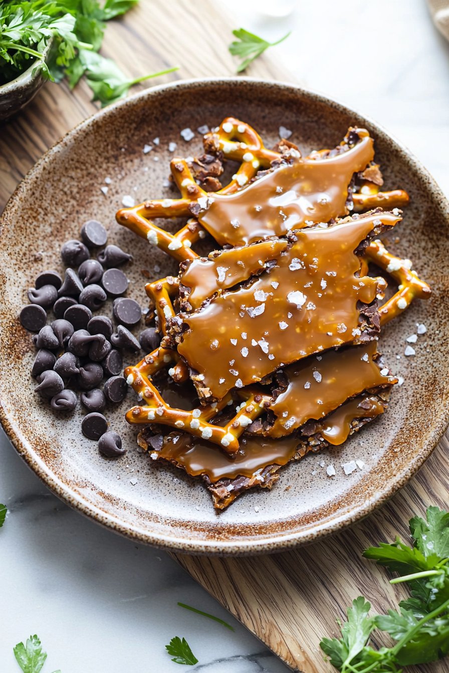 Salted Caramel Pretzel Bark