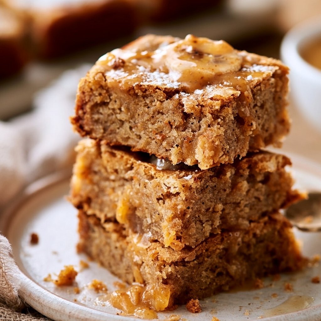Healthy Banana Bread Blondies