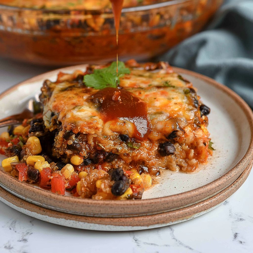 Vegetarian Black Bean Quinoa Casserole