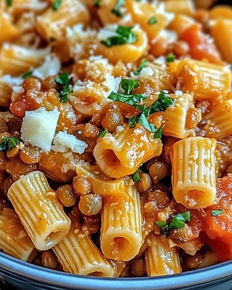 One-Pot-Pasta mit Linsen