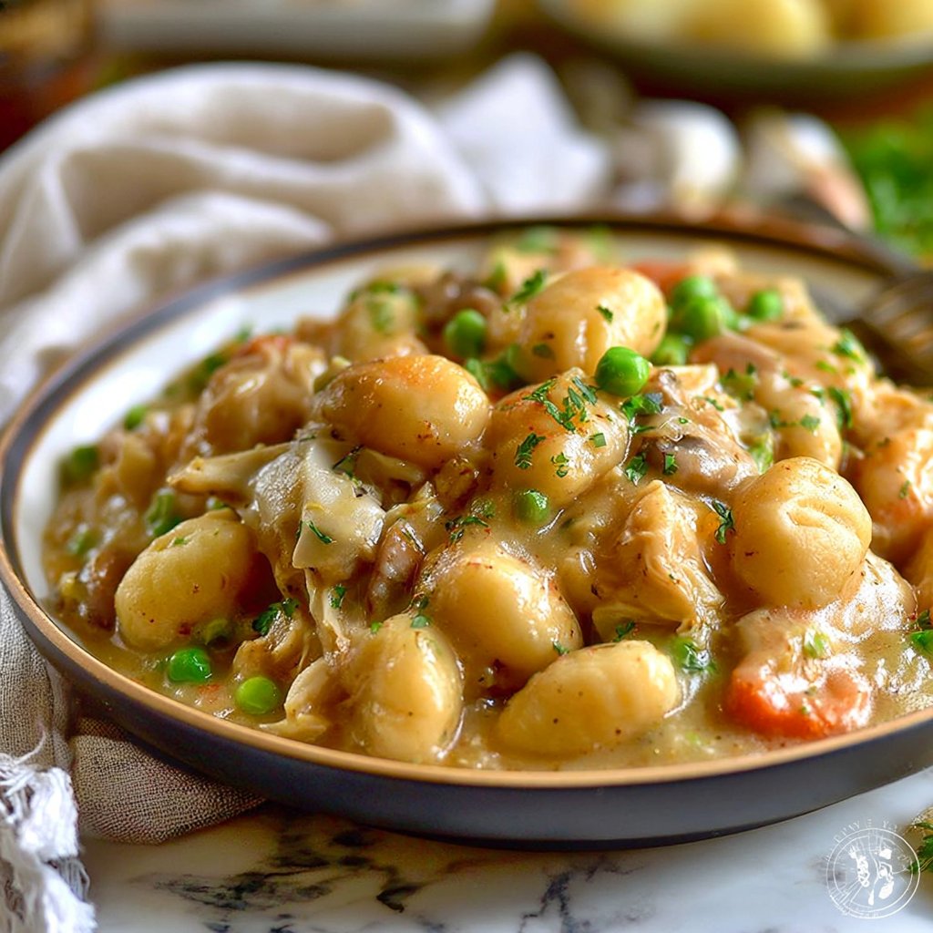 One Pot Gnocchi Chicken Pot Pie