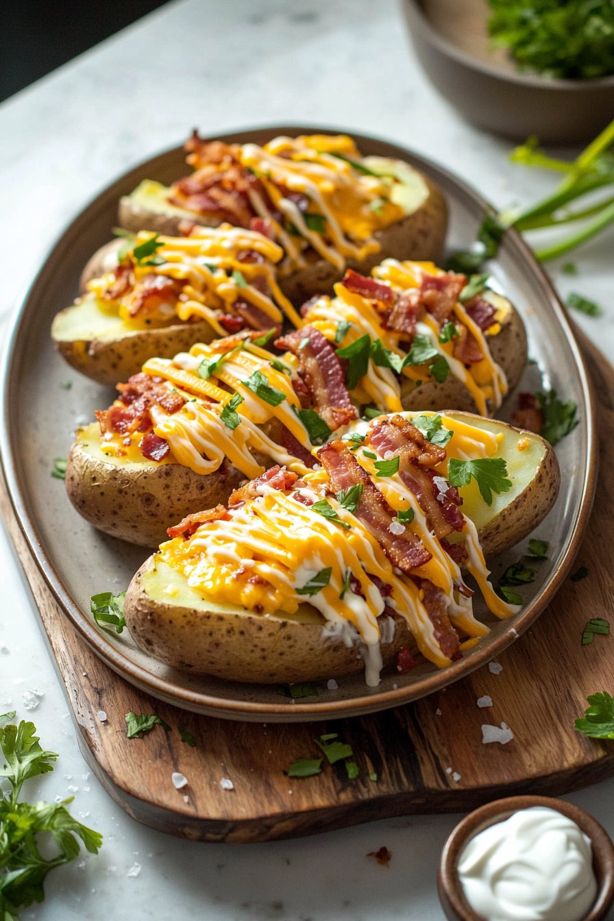 Twice Baked Loaded Breakfast Potatoes