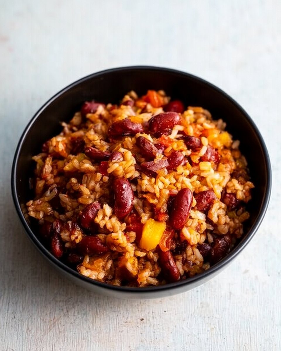 One-Pot-Reis mit Paprika, Bohnen und Mais