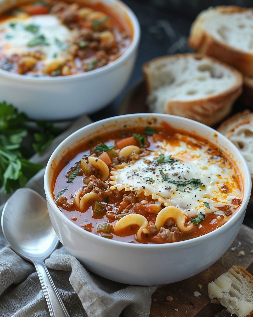 High Protein Lasagna Soup