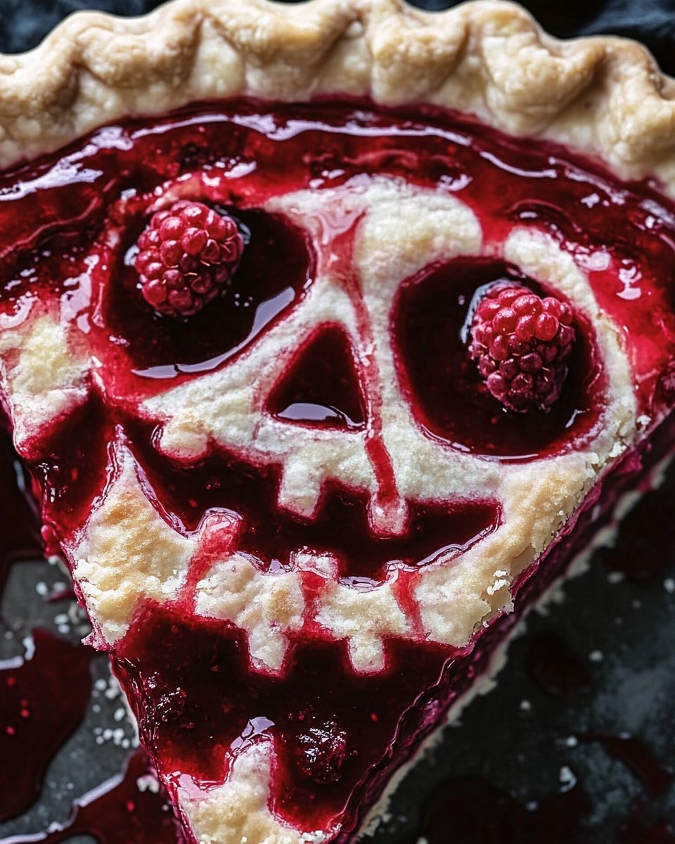 Spooky Halloween Scream Raspberry Pie