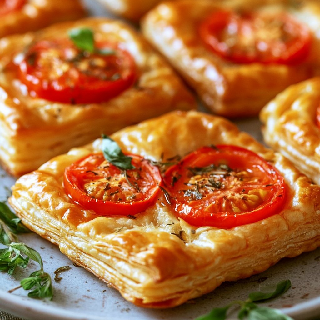 Blätterteig mit Tomaten