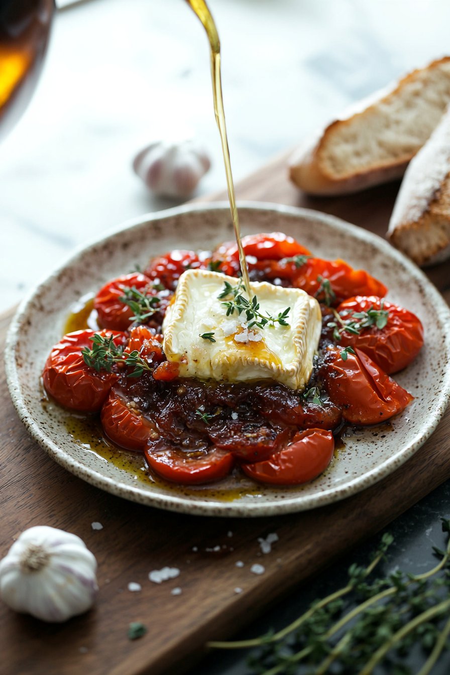 Tomato Confit with Baked Brie