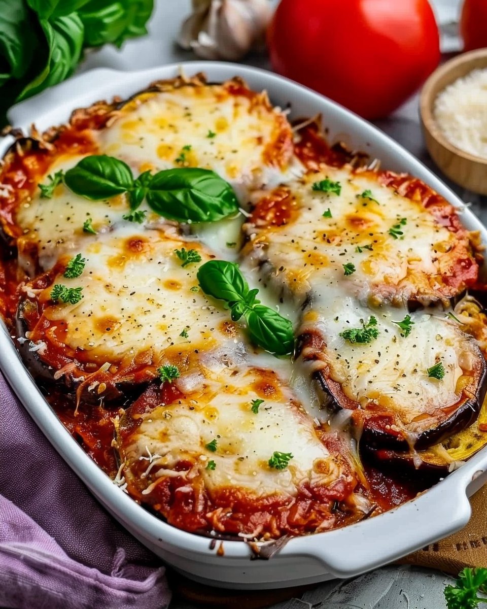 Low Carb and Gluten-Free Eggplant Parmesan