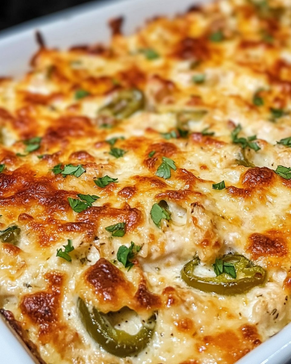 Keto Jalapeno Popper Chicken Casserole