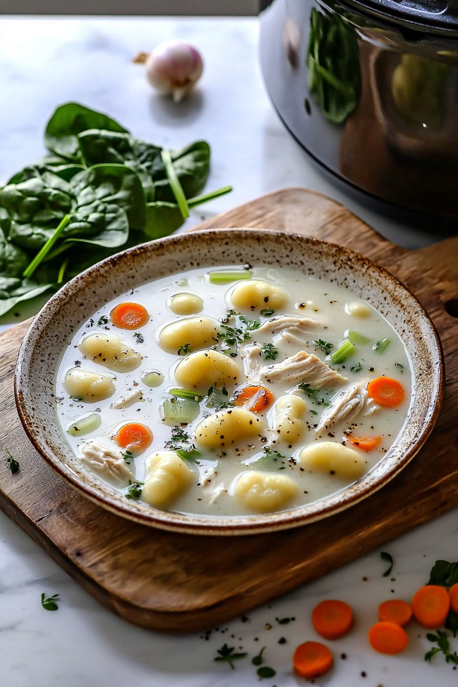 Slow Cooker Chicken Gnocchi Soup