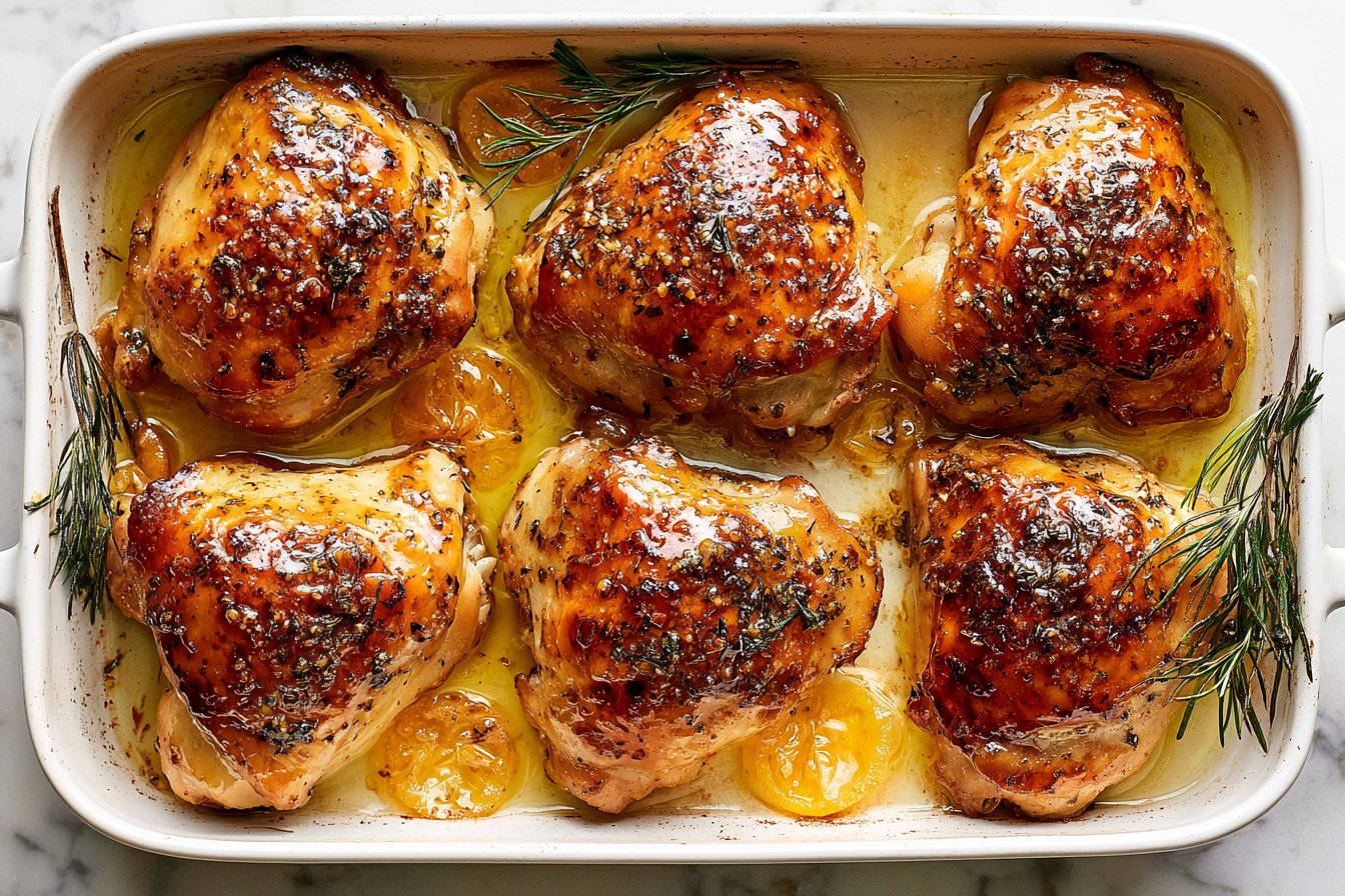 Best Baked Honey Mustard Chicken Thighs